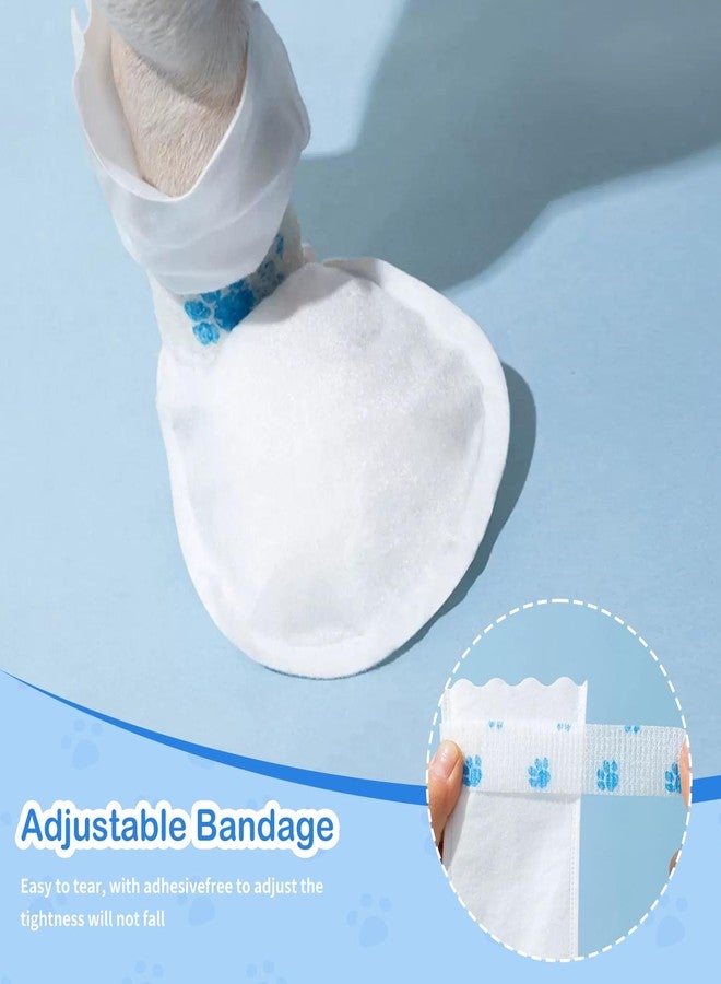 TecoKart® 20Pcs Dog Shoes, Non-Woven Breathable Dog Boots with Self-Adhesive Bandage, Durable Shoes for Dogs for Outdoor & Indoor Walking, M (for 15-35KG Dogs) - Image 4